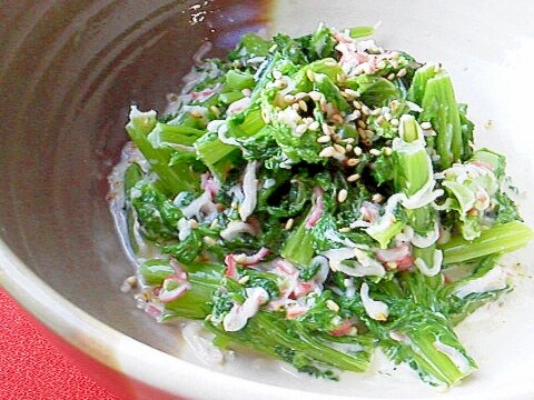 わさび菜とカニカマの胡麻マヨ和え レシピ 作り方 By Mama Papa 楽天レシピ わさび菜とカニカマの胡麻マヨ和え レシピ 作り方 By Mama Papa 楽天レシピ